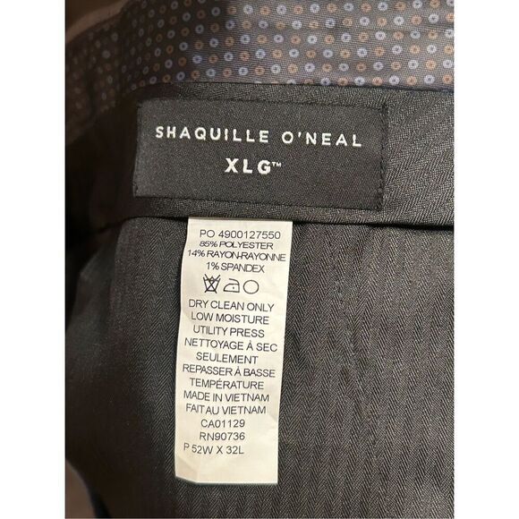 Shaquille O’Neal gray textured pants 52 x 32 big and tall stretch nwt (4847) - Picture 7 of 7